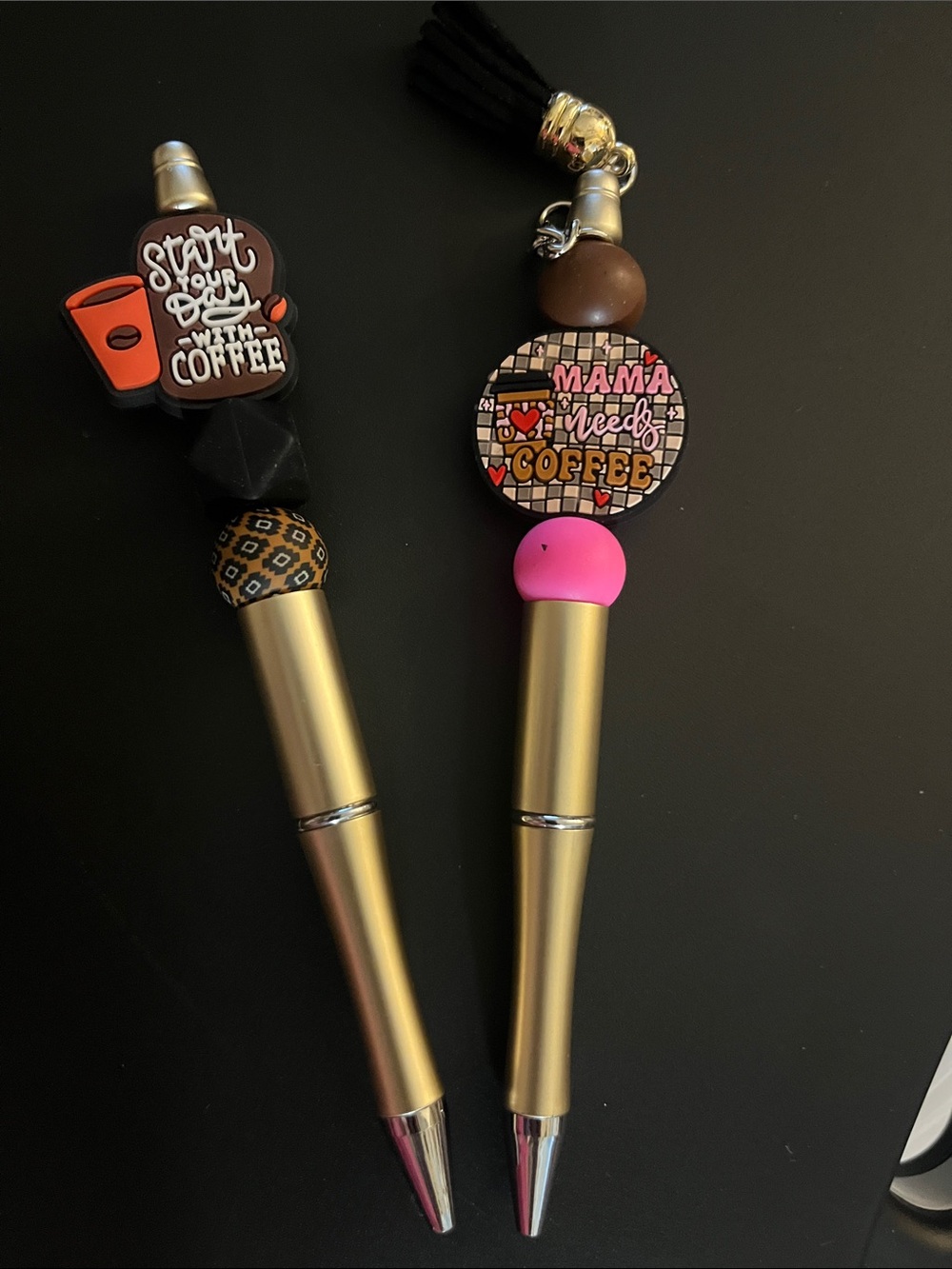 “Start Your Day with Coffee” Mama needs Coffee” Beaded Pen Set Coffee Lovers 67